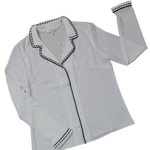 Black & White Women's Clear Sheer Blouse